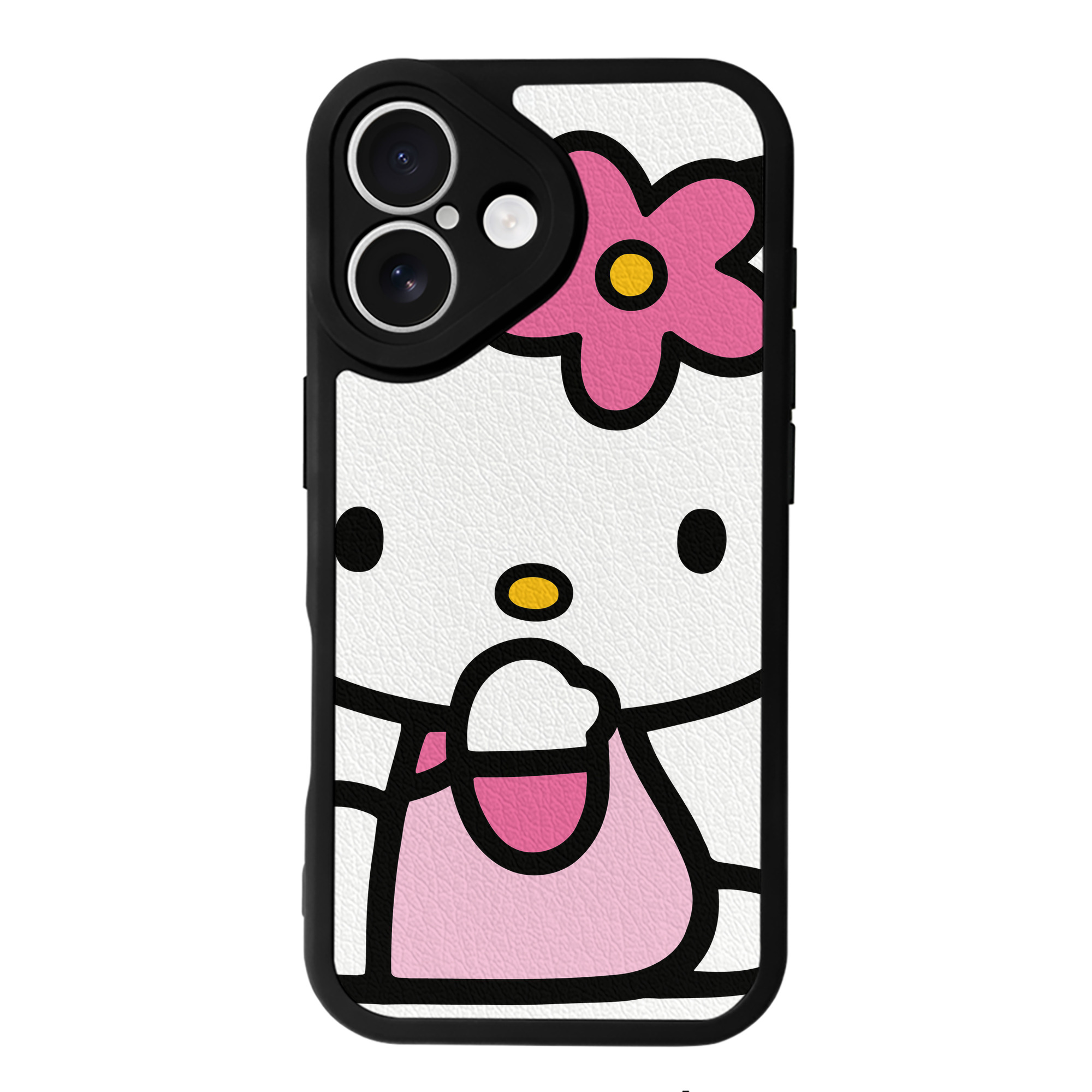 （画像用） Hello Kitty ハローキティ 【iPhone 16シリーズ対応】シリコンスマホケース（レザー調） 材質：シリコン